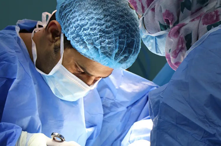 Doctor examining patient with ultrasound